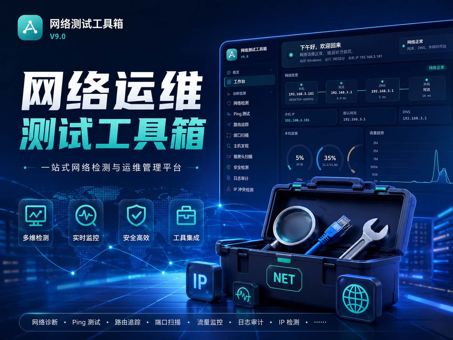网络运维测试工具箱 —— 网工与IT运维人员的“瑞士军刀”-咸鱼科技躺盐社区