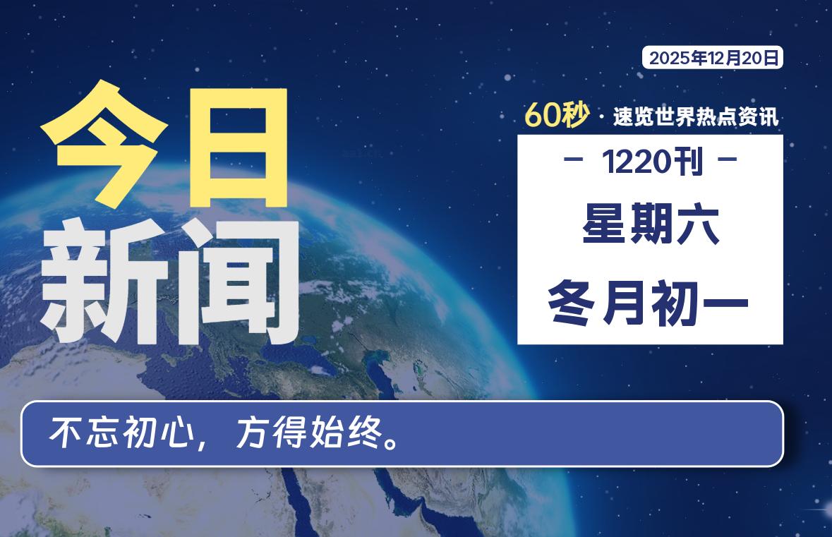 12月20日，星期六, 每天60秒带你浏览IT大事-咸鱼科技躺盐社区