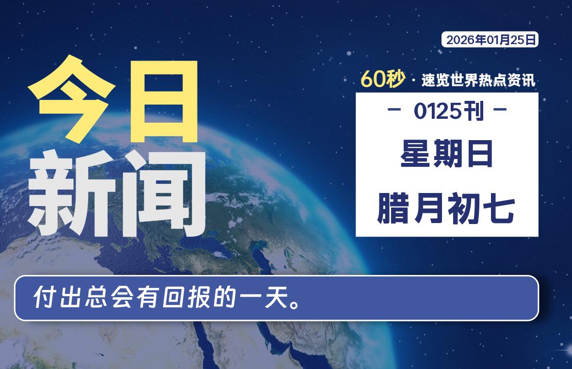01月25日，星期日, 每天60秒带你浏览IT大事-咸鱼科技躺盐社区